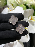 [Loco ] CLOVER 20MM MOTIFS DIAMOND STUD EARRINGS SILVER