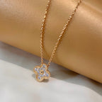 Loco CLOVER 15MM DIAMOND SINGLE FLOWER NECKLACE