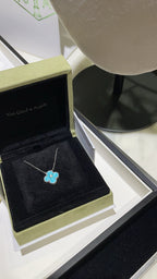 Loco CLOVER 15MM DIAMOND SVRES PORCELAIN  NECKLACE SILVER