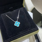 Loco CLOVER 15MM DIAMOND SVRES PORCELAIN  NECKLACE SILVER