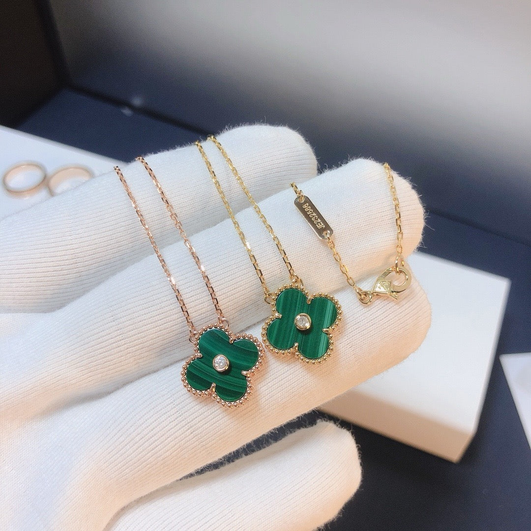 Loco CLOVER 15MM DIAMOND TURQUOISE NECKLACE