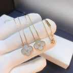 Loco CLOVER 15MM DIAMOND WHITE FRITILLARIA NECKLACE