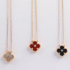 Loco CLOVER 15MM DIAMOND CARNELIAN NECKLACE