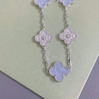 [Loco ]New  CLOVER 5 MOTIF PURPLE CHALCEDONY BRACELET COLLECTION
