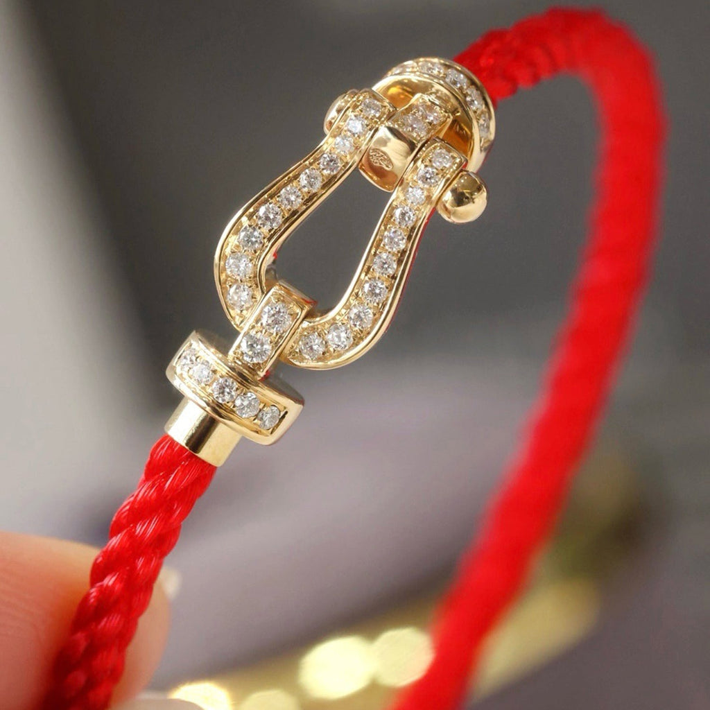 Loco FORCE LARGE HORSESHOE FULL DIAMOND BRACELET SILVER