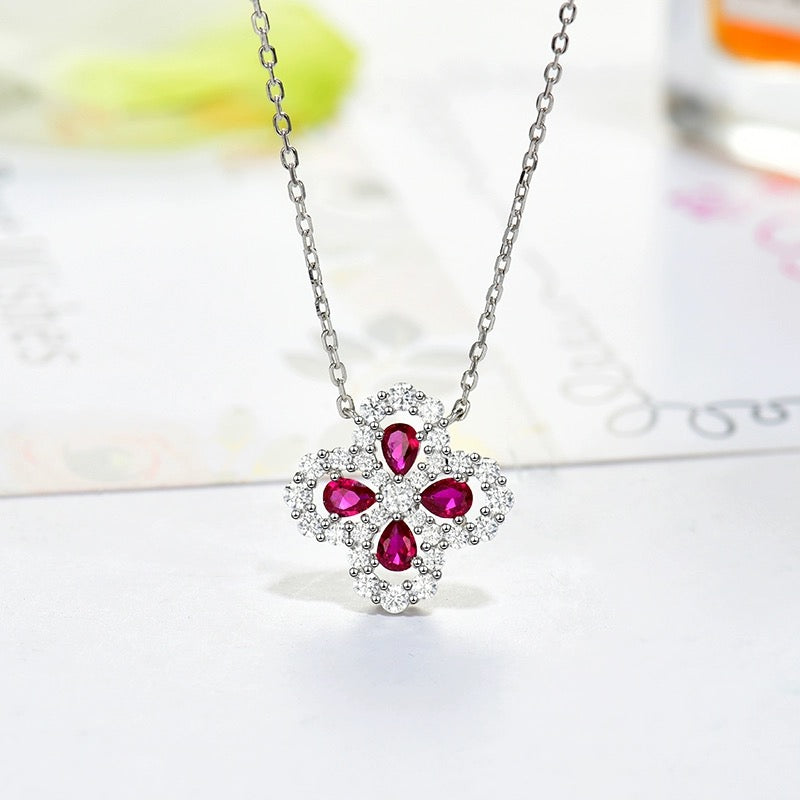 Loco LOOP NECKLACE FULL MOTIF DIAMOND 16MM MULTIPLE COLORS