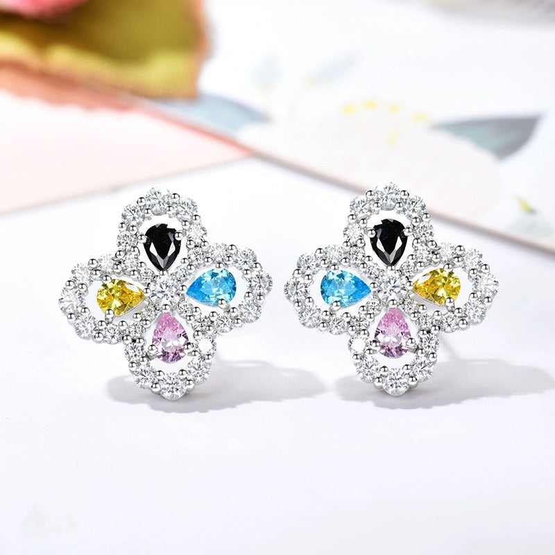 Loco LOOP EARRINGS FULL MOTIF DIAMOND 16MM
