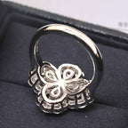 Loco LOOP RING FULL MOTIF DIAMOND 16MM SILVE