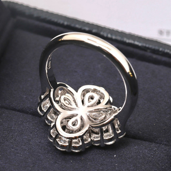 Loco LOOP RING FULL MOTIF DIAMOND 16MM SILVE