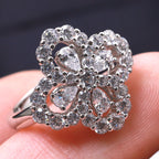 Loco LOOP RING FULL MOTIF DIAMOND 16MM SILVE