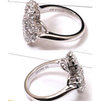 Loco LOOP RING FULL MOTIF DIAMOND 16MM SILVE