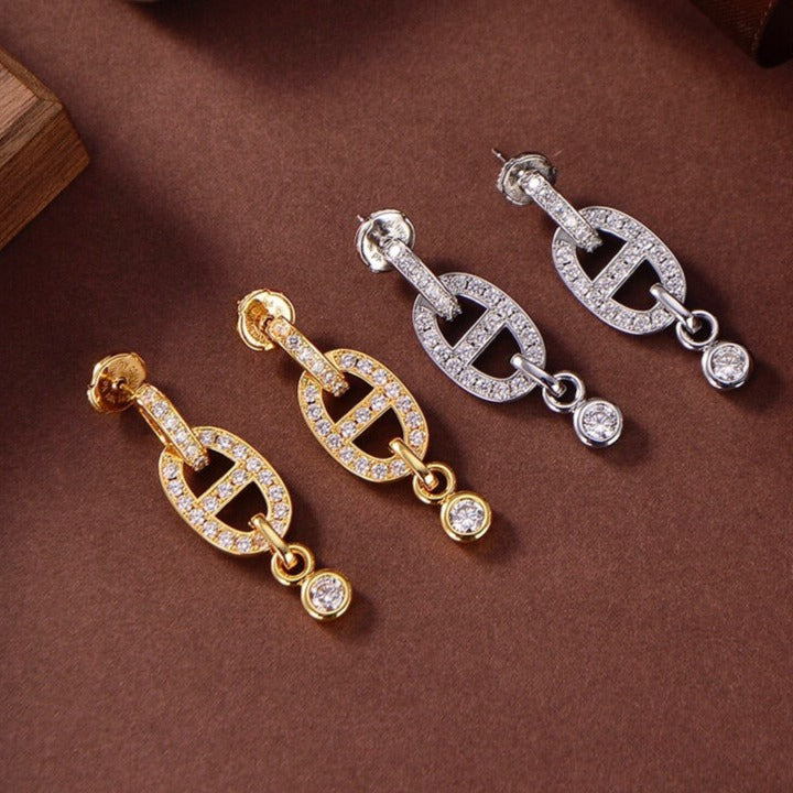 Loco HM CHAINE DIAMOND EARRINGS