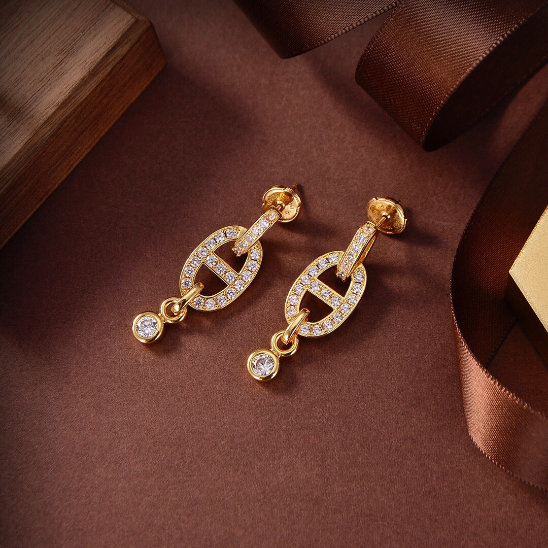 Loco HM CHAINE DIAMOND EARRINGS