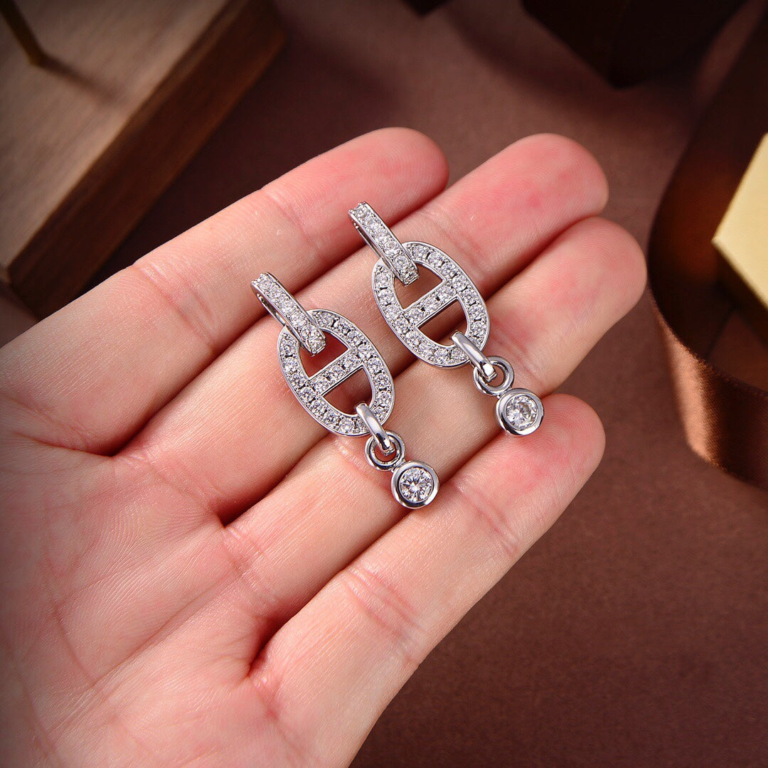 Loco HM CHAINE DIAMOND EARRINGS
