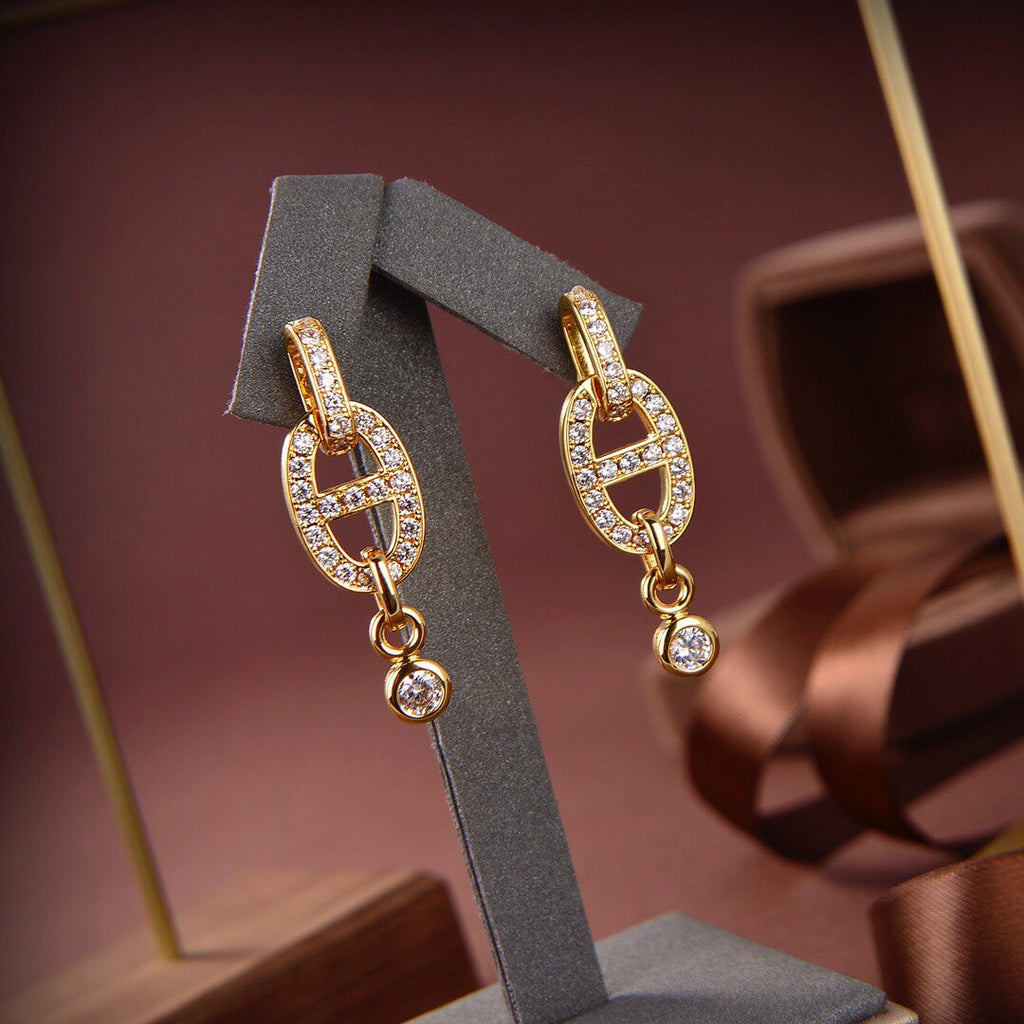 Loco HM CHAINE DIAMOND EARRINGS