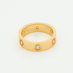 Loco LOVE RING 5.5MM 6 DIAMONDS PINK GOLD