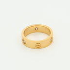 Loco LOVE RING 5.5MM 3 DIAMONDS PINK GOLD
