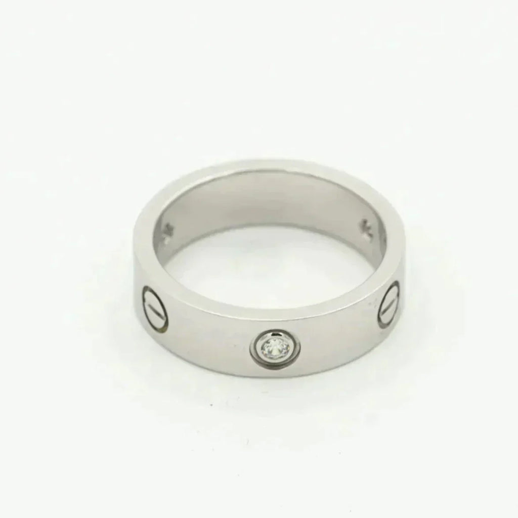 Loco LOVE RING 5.5MM 3 DIAMONDS SILVER