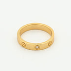 Loco LOVE RING 4MM 1 DIAMOND PINK GOLD