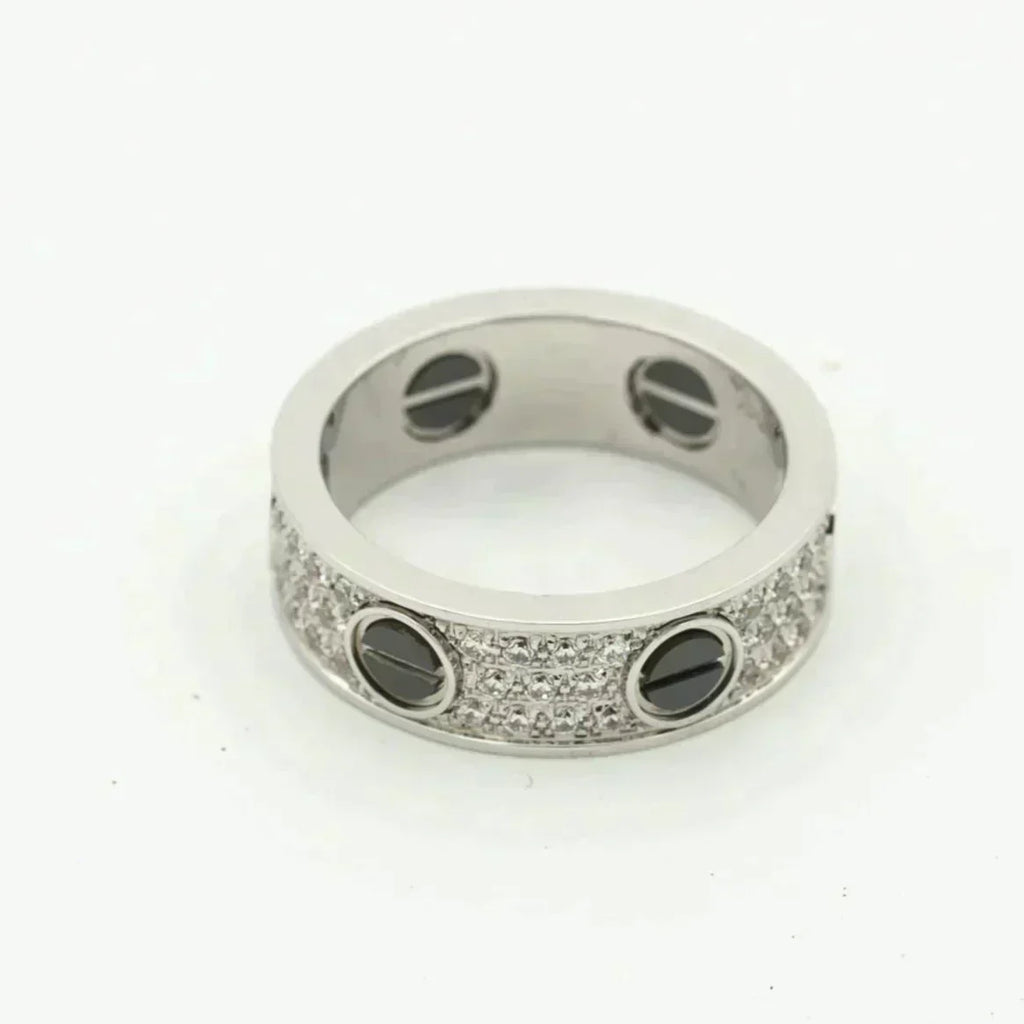 Loco LOVE RING 5.5MM DIAMONDS PAVED CERAMIC