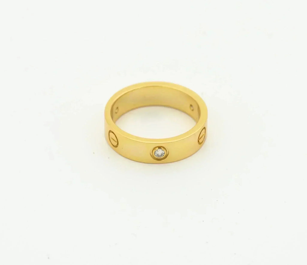 Loco LOVE RING 4MM 1 DIAMOND GOLD