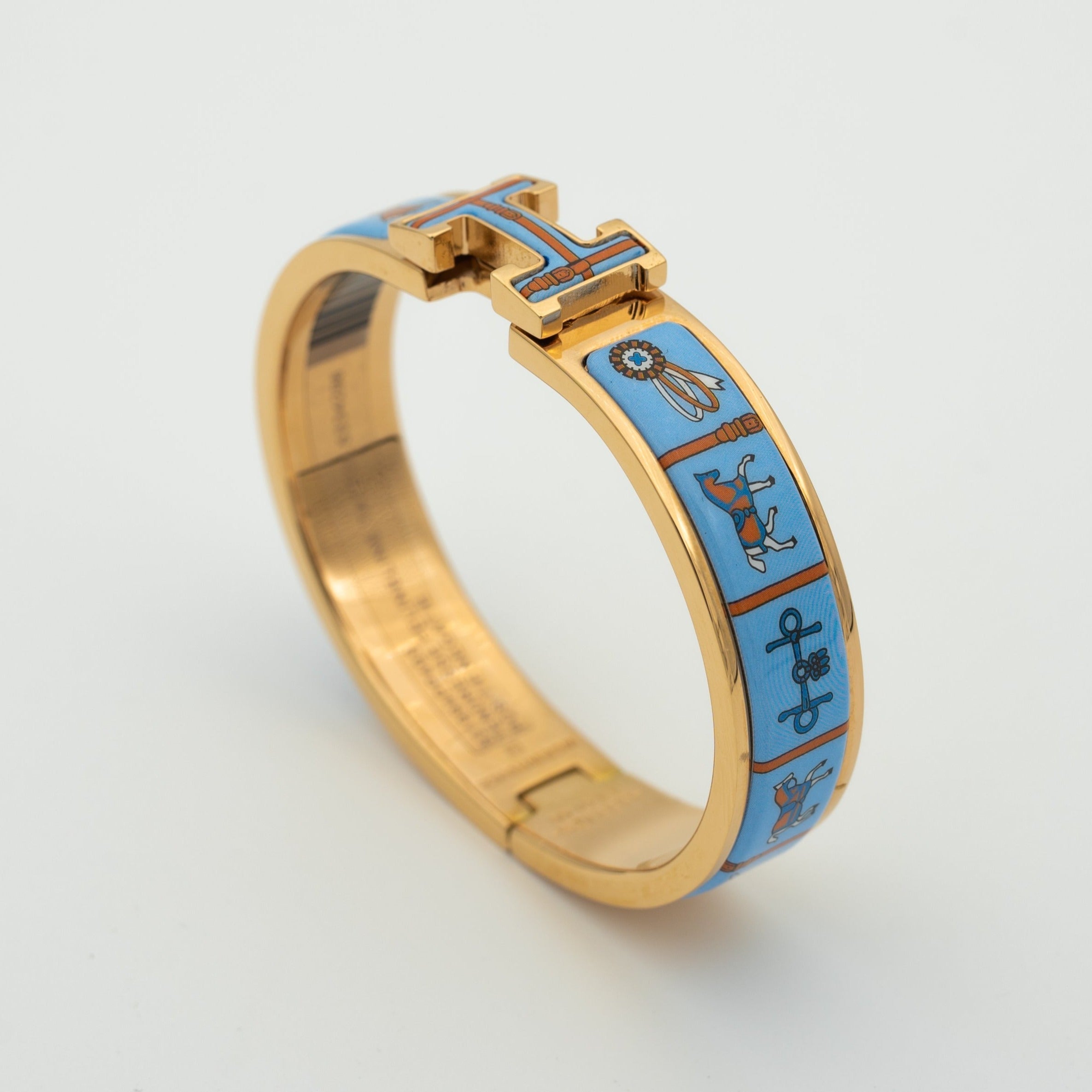 Loco H PINK GOLD BRACELET BLUE CERAMIC