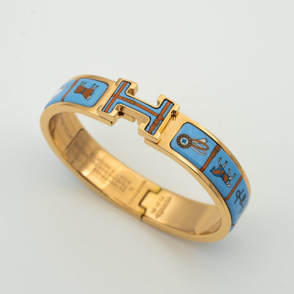 Loco H PINK GOLD BRACELET BLUE CERAMIC