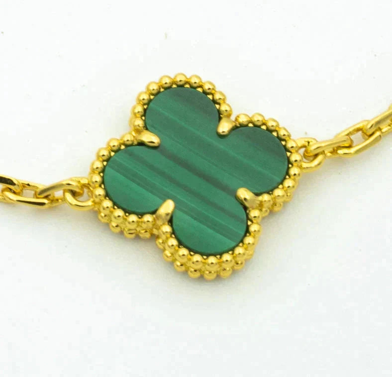[Loco ]New  CLOVER 5 MOTIF MALACHITE BRACELET COLLECTION