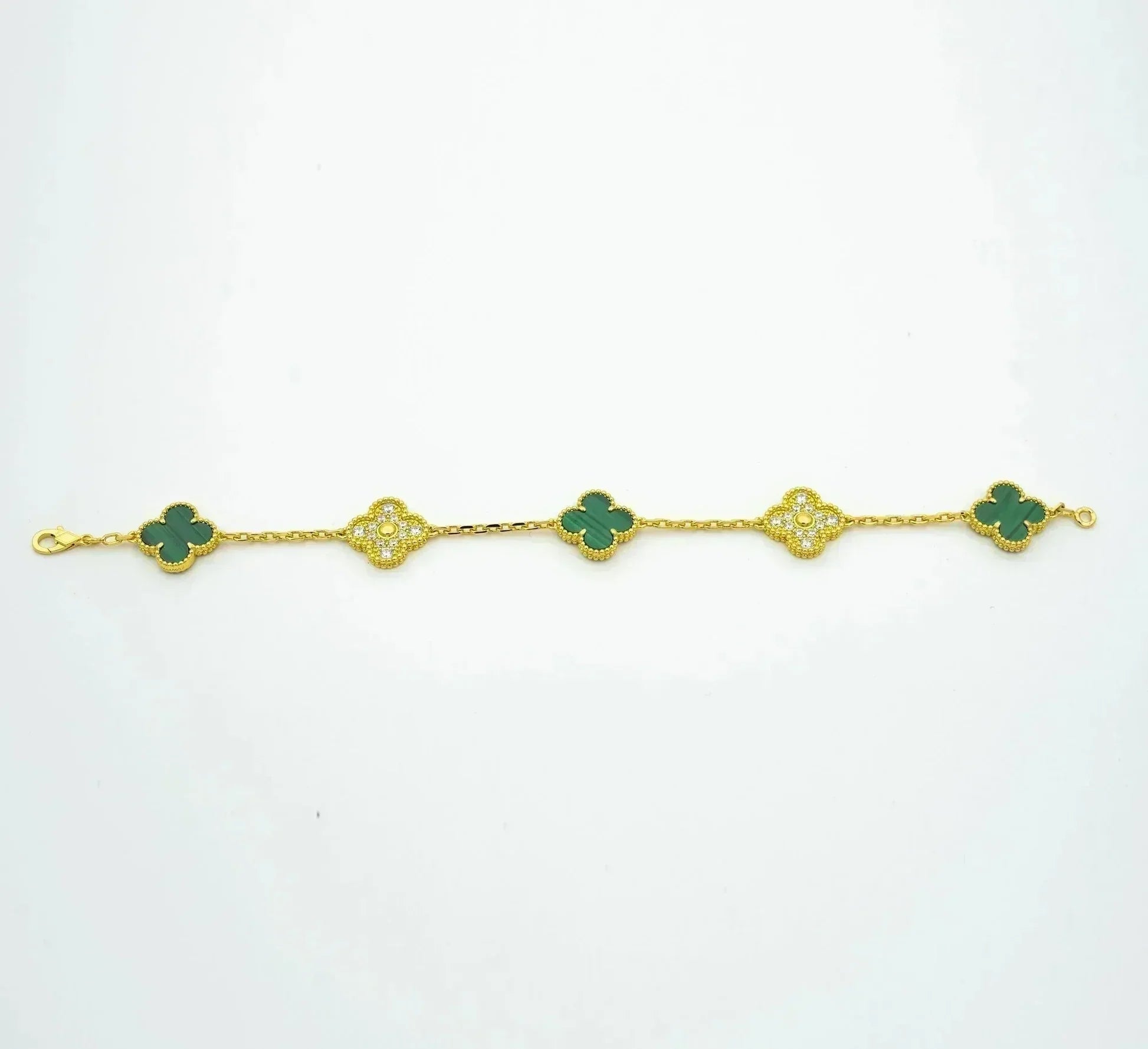 [Loco ]New  CLOVER 5 MOTIF MALACHITE BRACELET COLLECTION