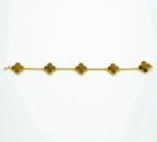 [Loco ]New  CLOVER 5 MOTIFS TIGER EYE BRACELET COLLECTION