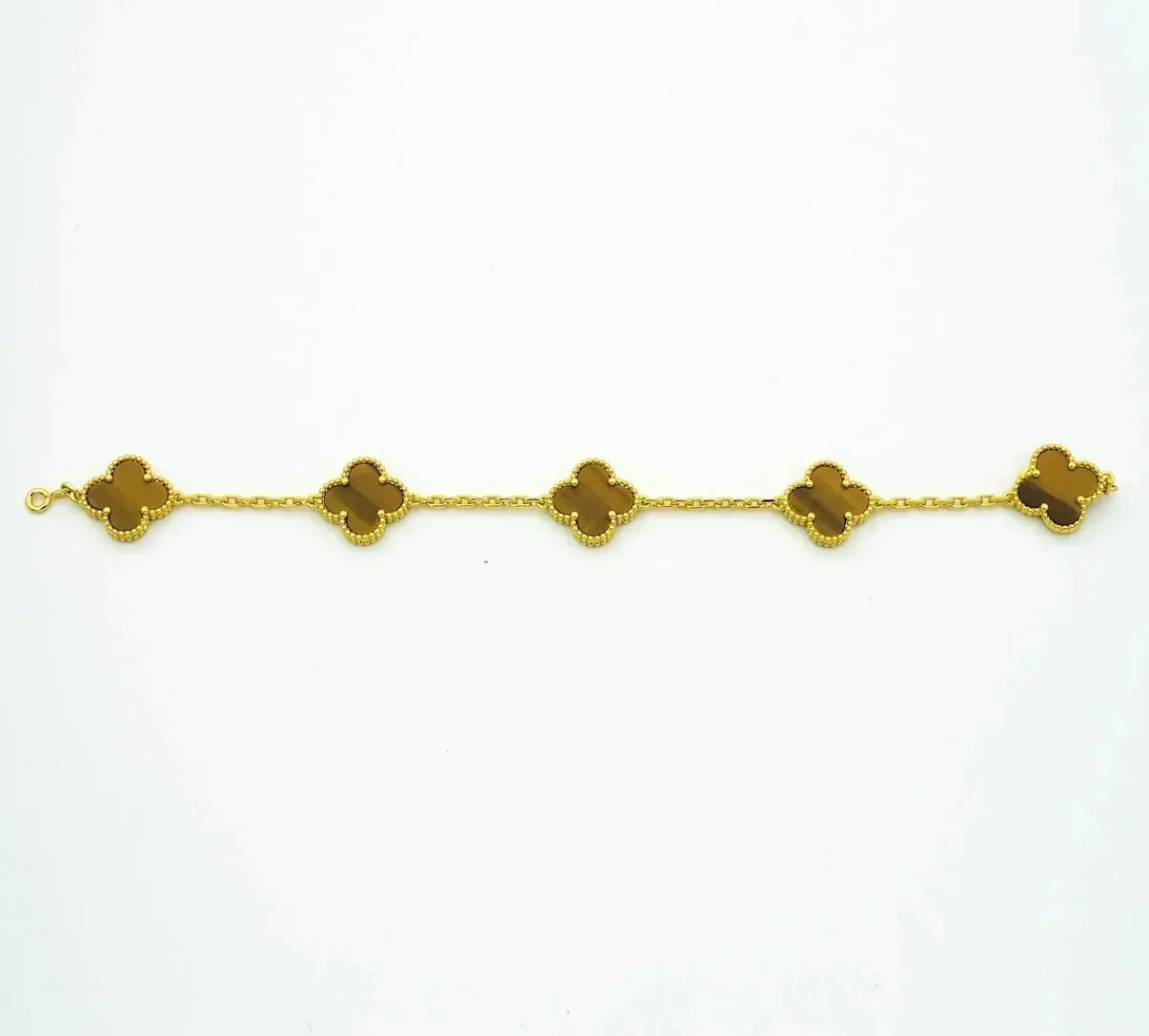 [Loco ]New  CLOVER 5 MOTIFS TIGER EYE BRACELET COLLECTION