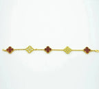[Loco ]New  CLOVER 5 MOTIF RED CORNELIAN BRACELET COLLECTION