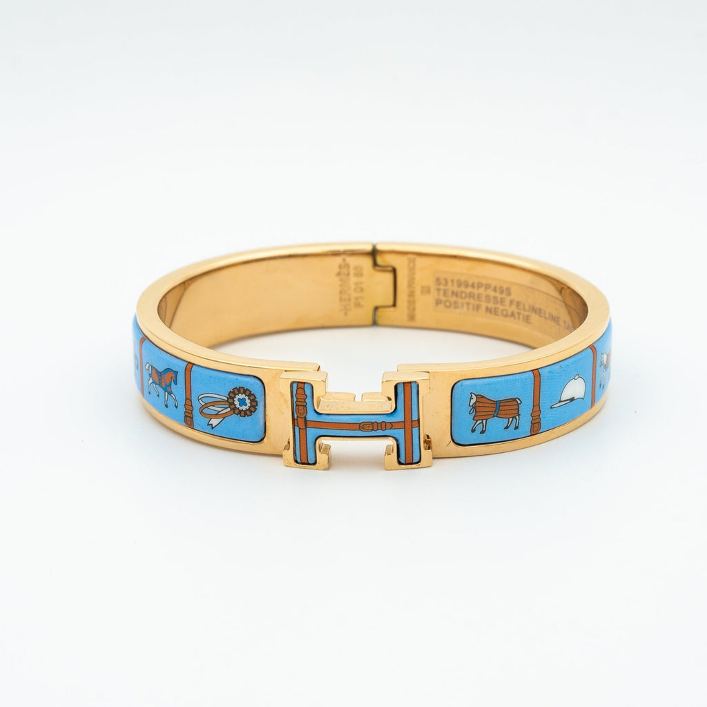 Loco H PINK GOLD BRACELET BLUE CERAMIC