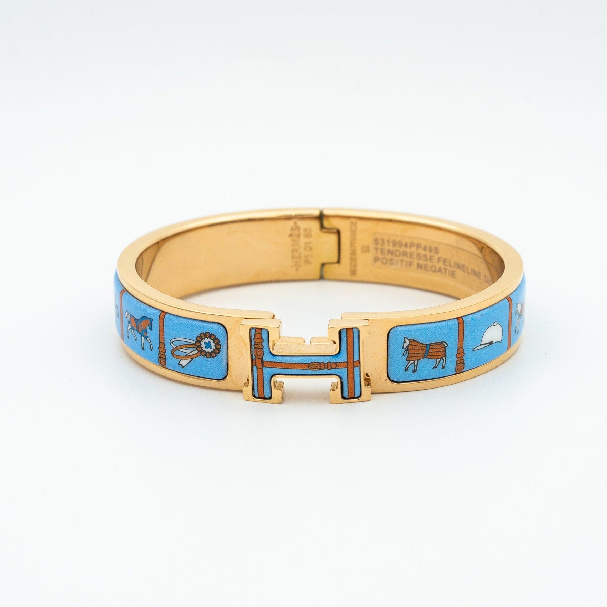 Loco H PINK GOLD BRACELET BLUE CERAMIC