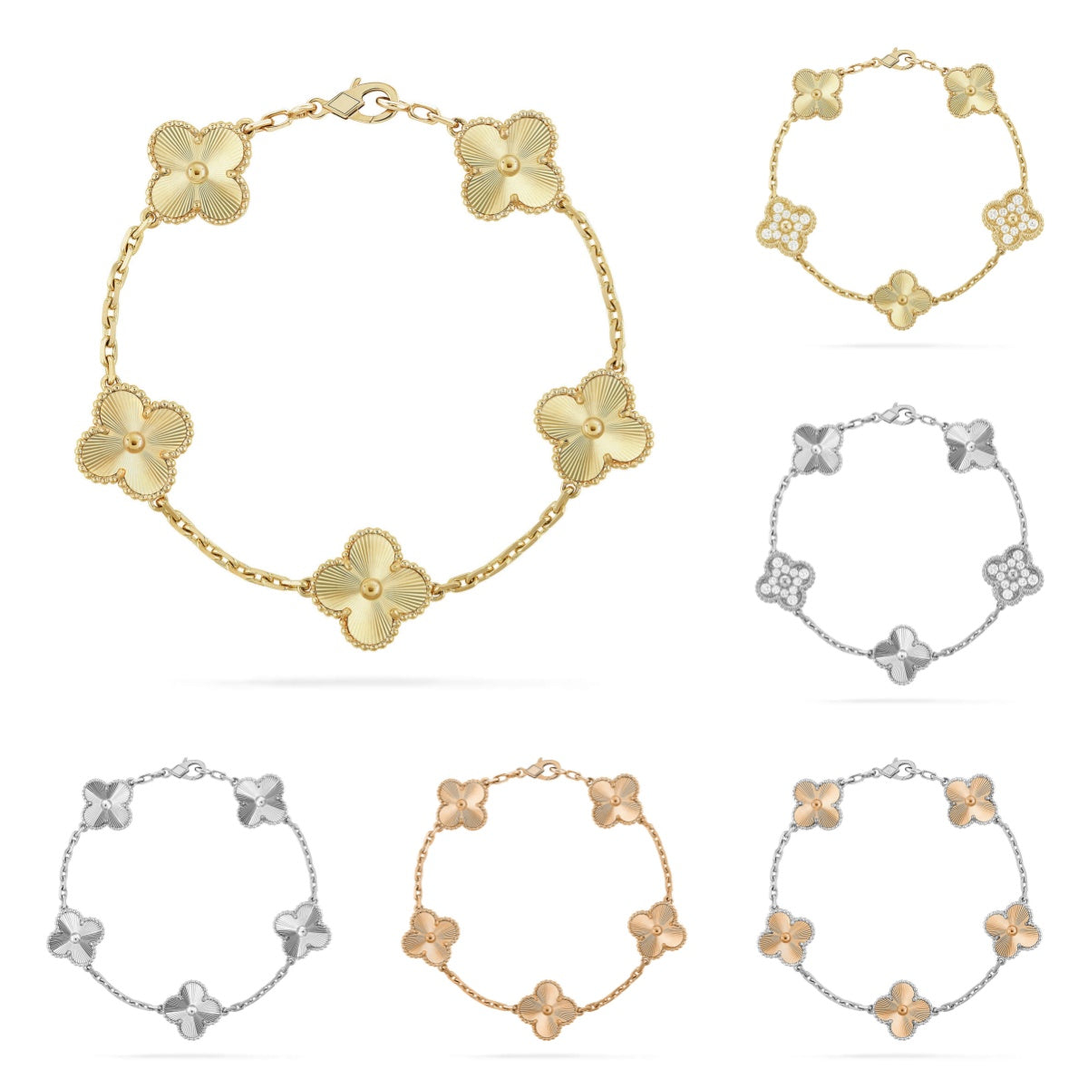[Loco ]New  CLOVER 5 MOTIF LASER BRACELET COLLECTION