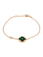 Loco SUN MALACHITE 1 DIAMOND PINK GOLD BRACELET