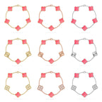 [Loco ]New  CLOVER 5 MOTIFS  PINK MOP BRACELET COLLECTION