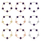 [Loco ]New CLOVER 5 MOTIF PURPLE STRIPES BRACELET COLLECTION