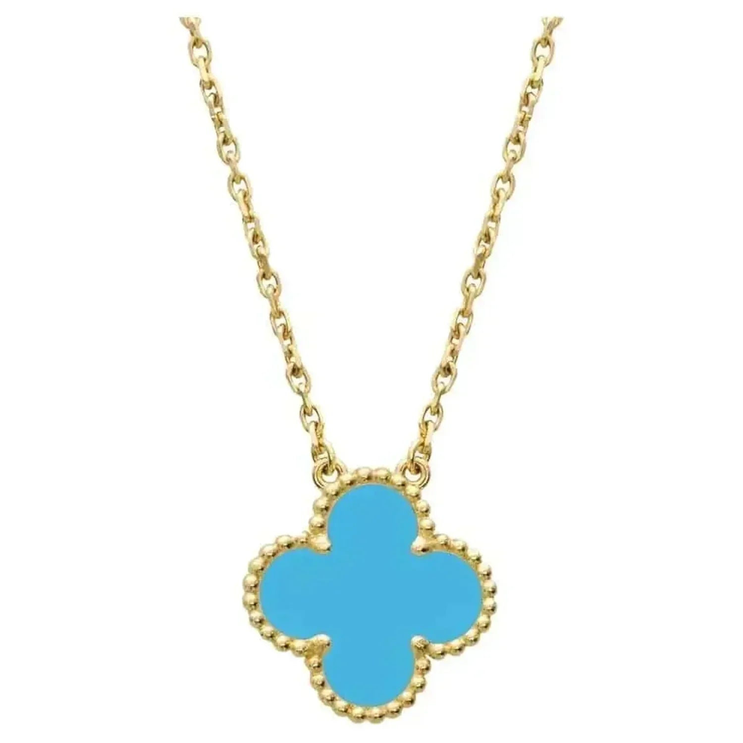 Loco CLOVER 15MM VINTAGE TURQUOISE NECKLACE