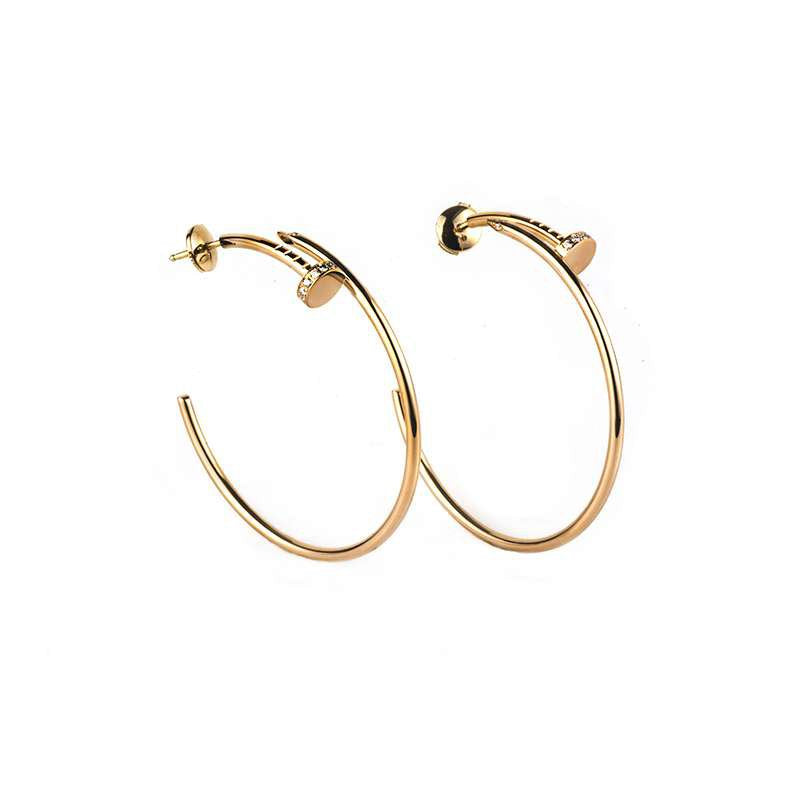 Loco JUSTE EARRINGS GOLD DIAMONDS 1.8MM