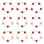 [Loco ]New CLOVER 5 MOTIF RED PATTERN BRACELET COLLECTION