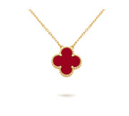 Loco CLOVER 15MM CARNELIAN SINGLE FLOWER NECKLACE