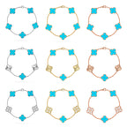 [Loco ]New  CLOVER 5 MOTIF TURQUOISE BRACELET COLLECTION