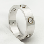 Loco LOVE RING 5.5MM 6 DIAMONDS SILVER