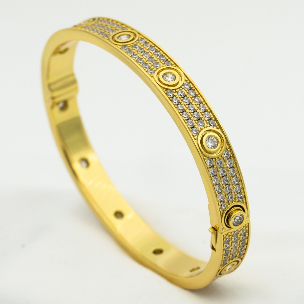 Loco LOVE BRACELET 6.1MM DIAMOND-PAVED 10 BIG DIAMONDS