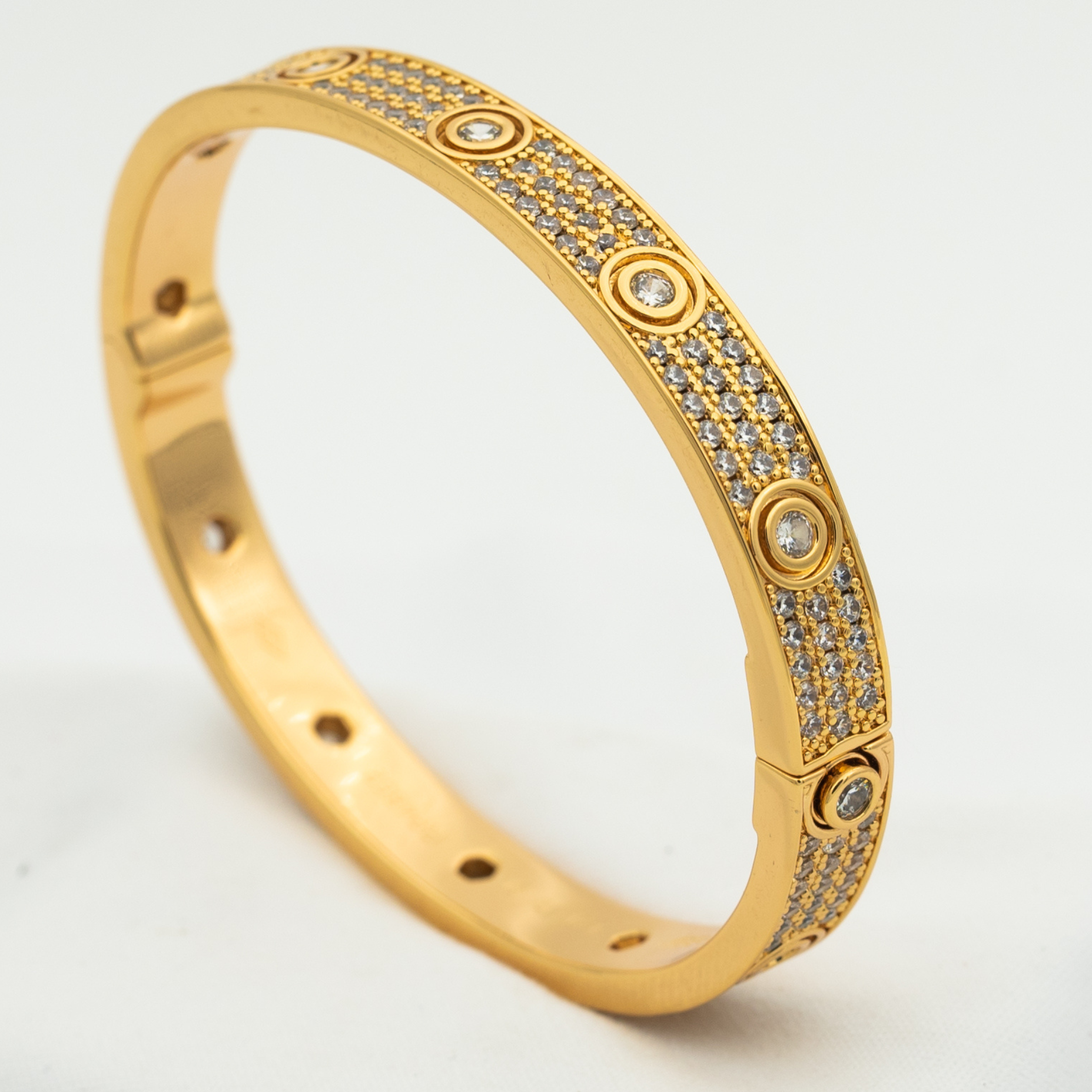 Loco LOVE BRACELET 6.1MM DIAMOND-PAVED 10 BIG DIAMONDS
