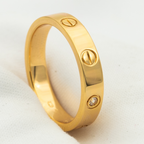 Loco LOVE RING 4MM 1 DIAMOND PINK GOLD