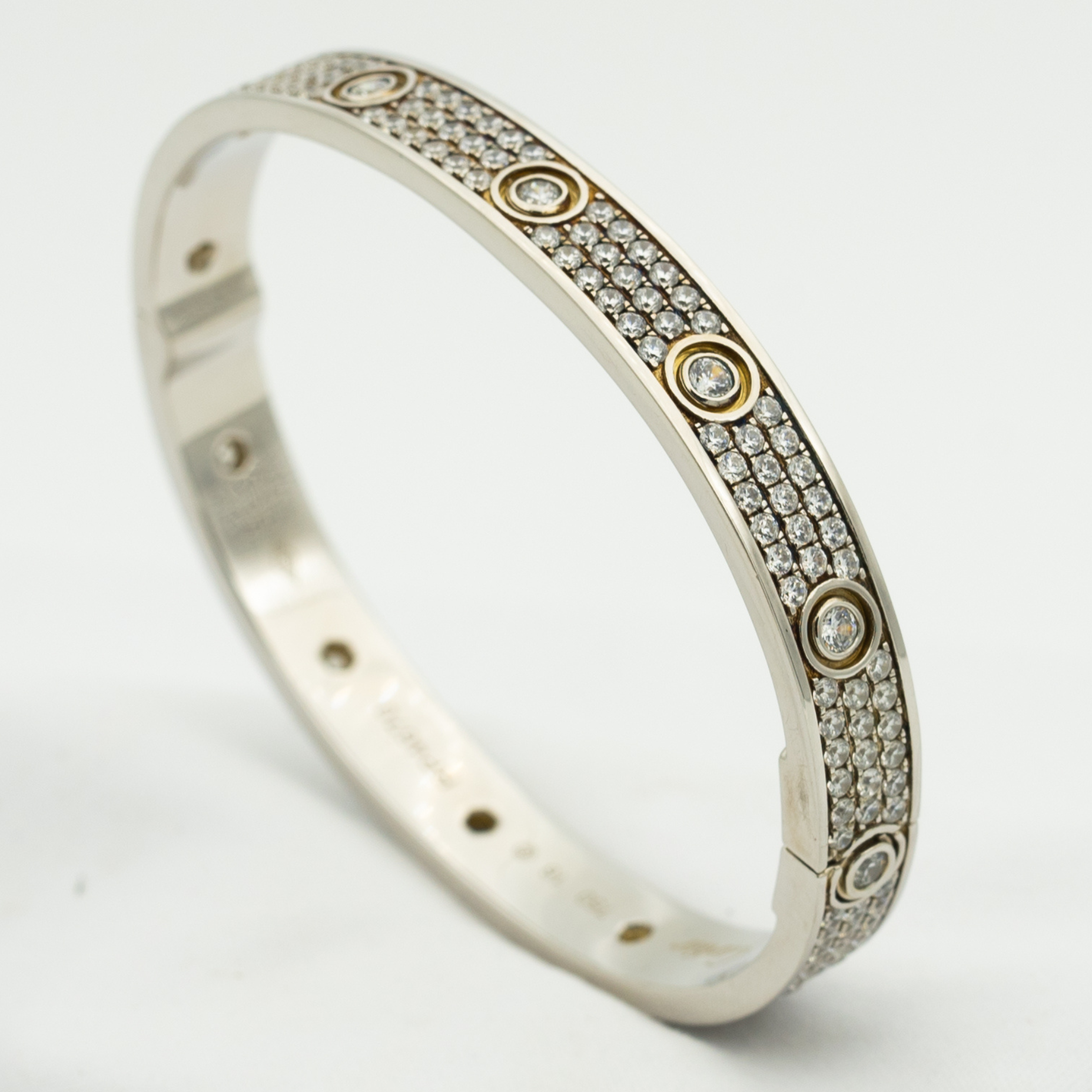 Loco LOVE BRACELET 6.1MM DIAMOND-PAVED 10 BIG DIAMONDS