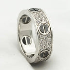 Loco LOVE RING 5.5MM DIAMONDS PAVED CERAMIC