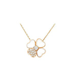 Loco CLOVER MOP DIAMOND ROSE GOLD NECKLACE